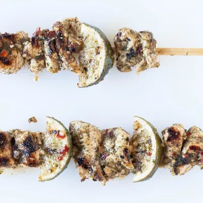 Bali Glow Chicken Kebabs