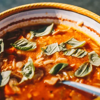 Bean and Orzo Zuppa