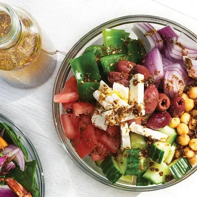 Chickpea Horiatiki Salad