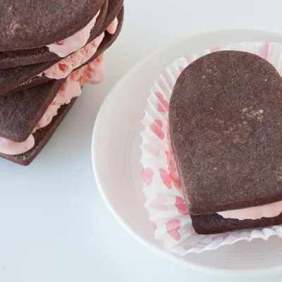 Chocolate Shortbread Ice Cream Sandwiches