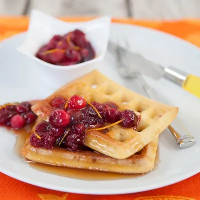 Cranberry Orange Waffles