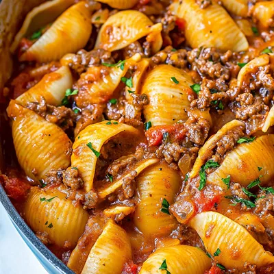 Creamy Beef & Shells