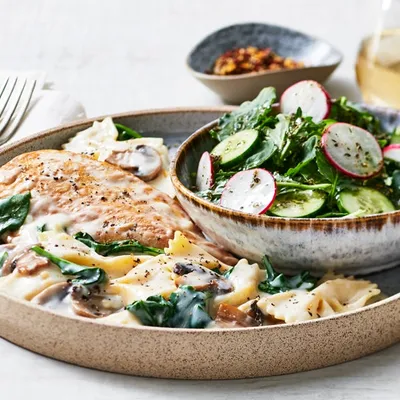 Florentine Style Chicken Alfredo