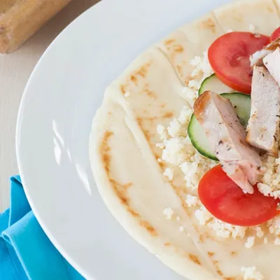 Greek Pork & Couscous Wraps
