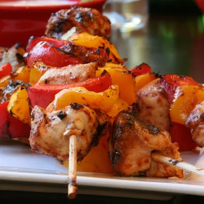Grilled Chicken and Vegetable Kebabs