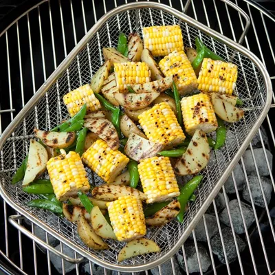 Grilled Corn and Potato Wedges