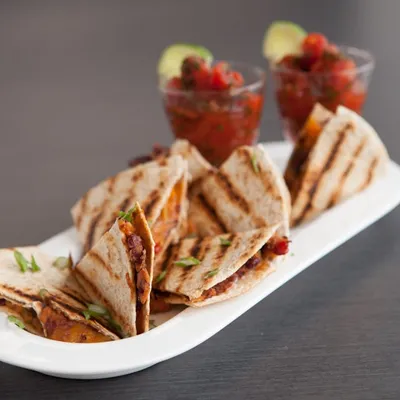 Grilled Refried Bean Quesadillas
