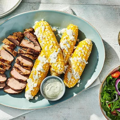 Grilled Pork & Corn