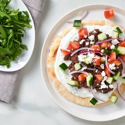 Ground Beef Pita Pizzas
