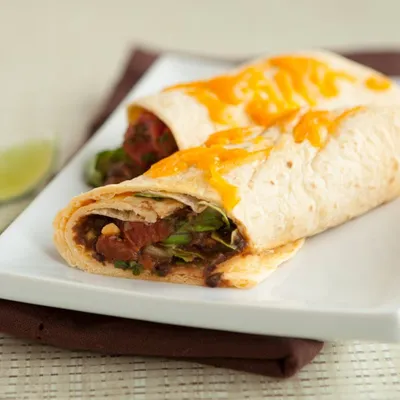 Hot Black Bean Dip Wraps