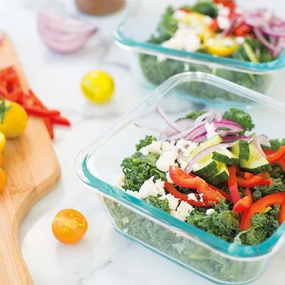 Layered Kale & Veggie Salad