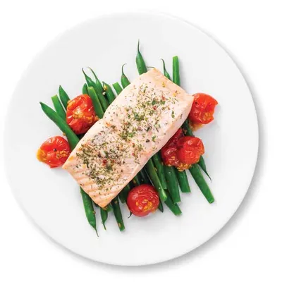 Greek Salmon & Beans