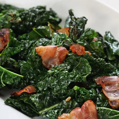 Maple Bacon Braised Kale