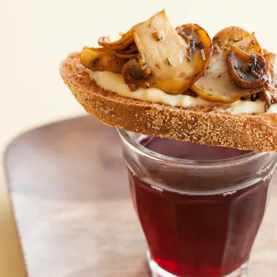 Mushroom Aioli Tostadas