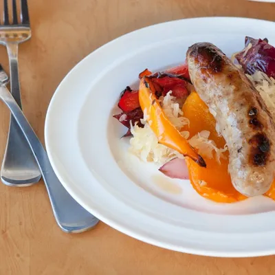 Oktoberfest Sausage ‘n Sauerkraut Bake