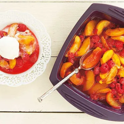 Peach & Raspberry Compote