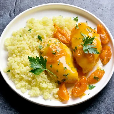 Peach and Ginger Chicken with Couscous