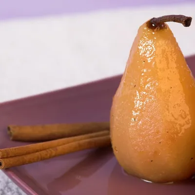 Pears Poached with Mulling Spices