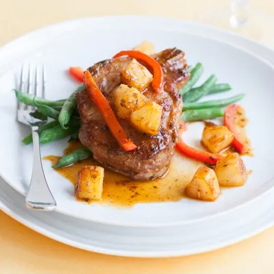 Pineapple Glazed Pork Chops