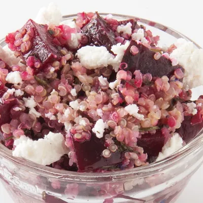 Raspberry, Beet, Feta & Quinoa Salad