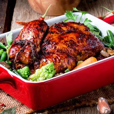 Red Pepper Jelly Glazed Chicken