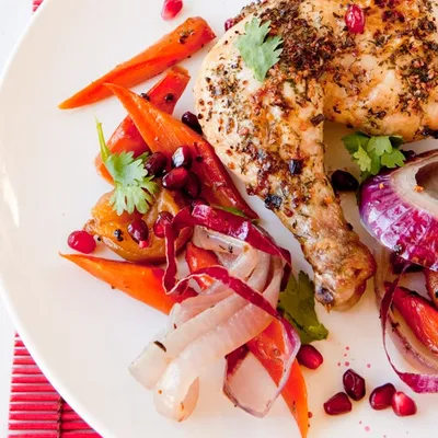 Roast Chicken with Pomegranate