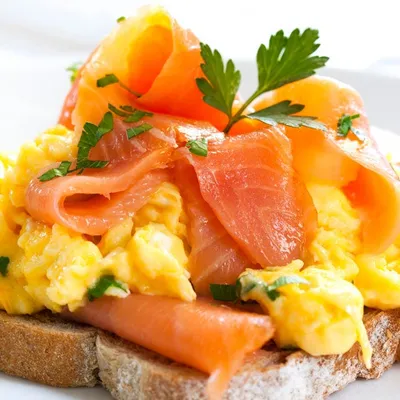 Scrambled Eggs with Smoked Salmon