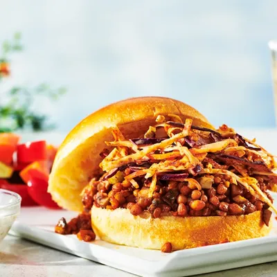Smokehouse Lentil Sloppy Joes