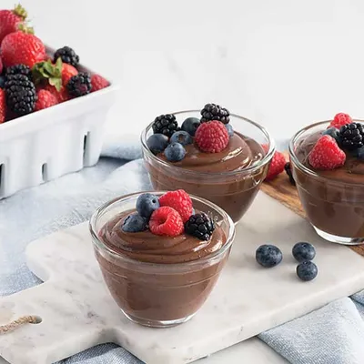 Summer Berry Chocolate Pudding