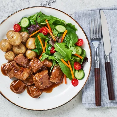 Sweet ‘n Sticky Steak Bites 