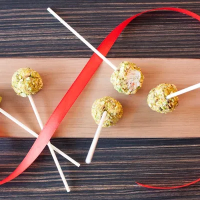 Sylvie's Smoked Salmon & Pistachio Lollipops