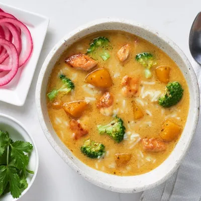 Mango Curry Chicken Soup