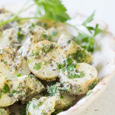 Warm Potato Salad with Pesto