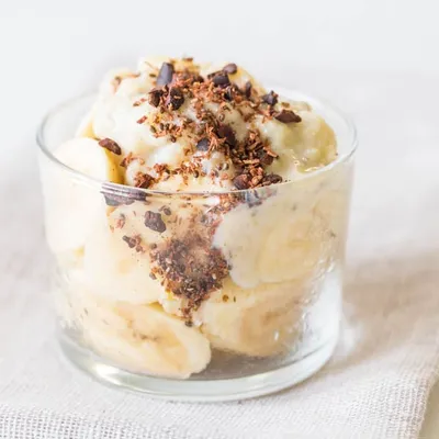 Warm Vegan Banana Jam Pudding