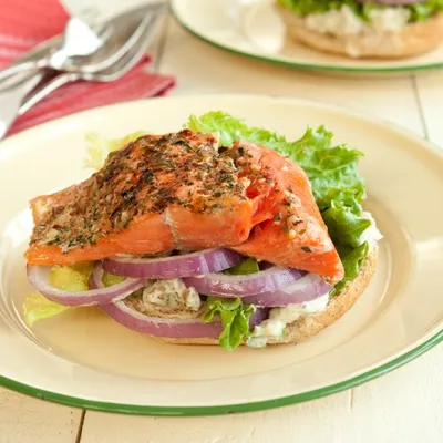 West Coast Grilled Salmon Burger