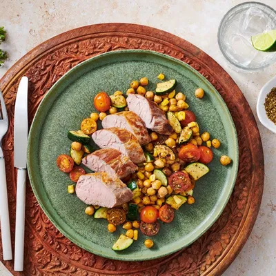 Za’atar Roasted Pork & Succotash