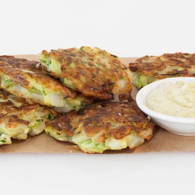 Zucchini Fritters with Lemon Dilly