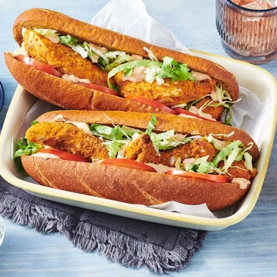 Air Fryer Chicken Po Boys