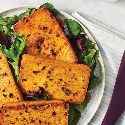 Amazin’ Glazin’ Tofu Steak Stacks