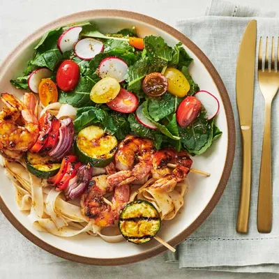 Shrimp & Veggie Skewers