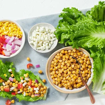 Summer Chickpea Lettuce Wraps