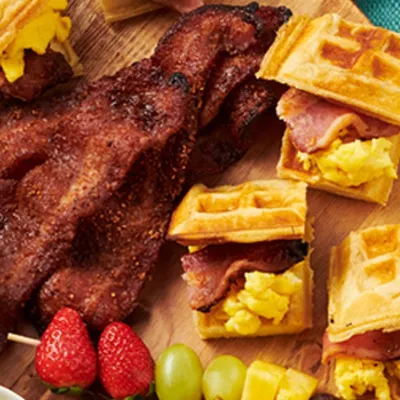 Breakfast Waffle Sandwiches 