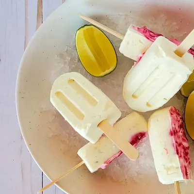 Raspberry Lime Cheesecake Pops
