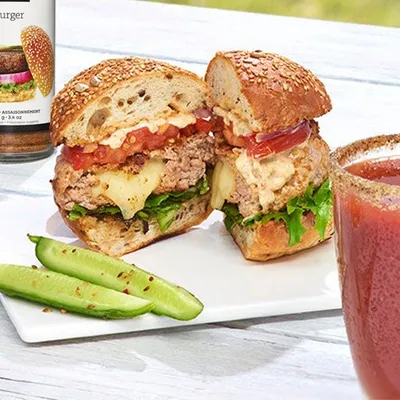 Cheese-Stuffed Burger