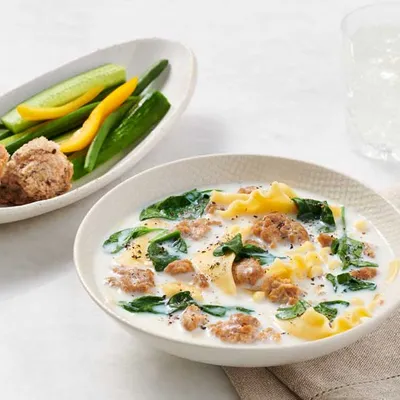 Chicken & Spinach Alfredo Soup