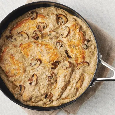 Chicken Steaks with Creamy Mushroom Sauce