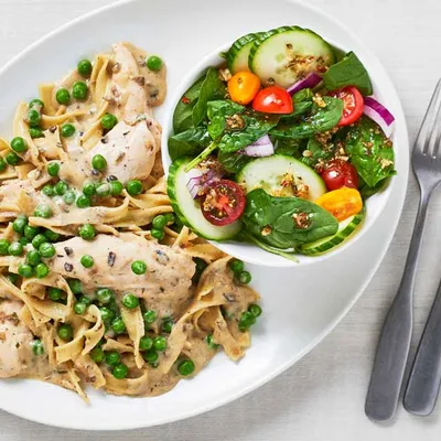 Creamy Mushroom & Chicken Pasta