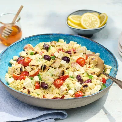Greek Chicken Orzo Salad