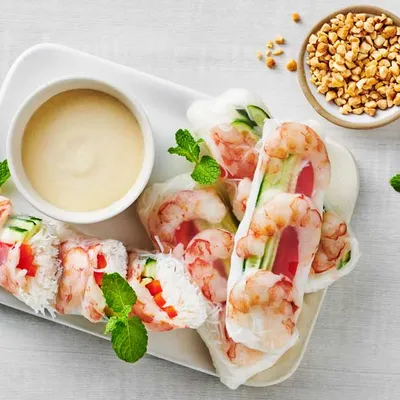 Tahini Summer Rolls