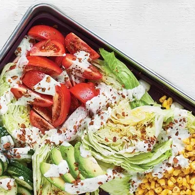 Sheet Pan Cobb Caesar Salad